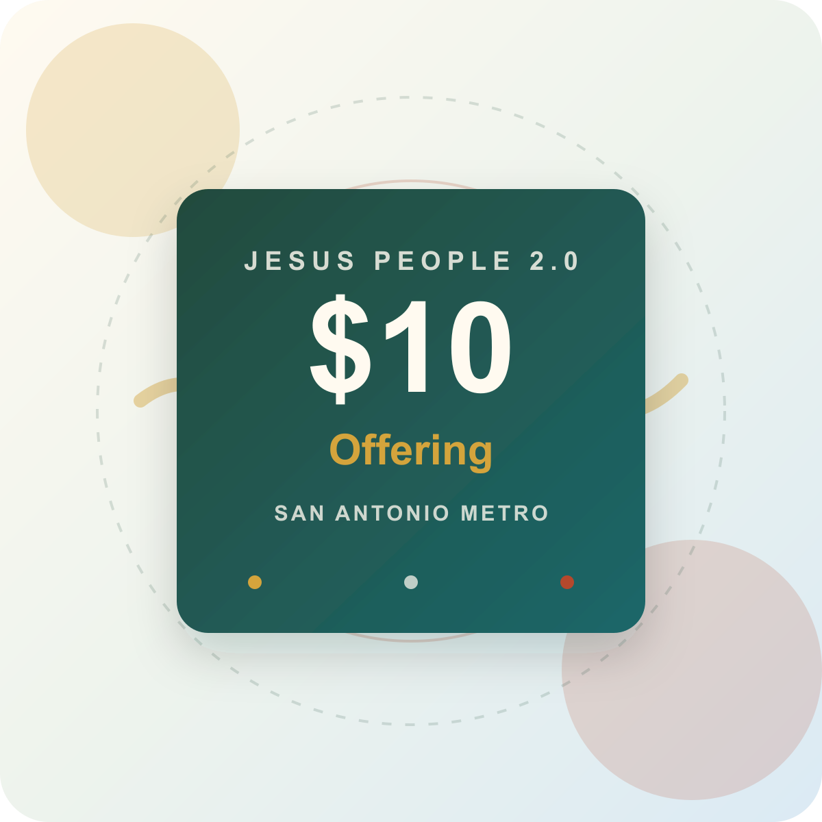 $10 one-time offering for Jesus People 2.0