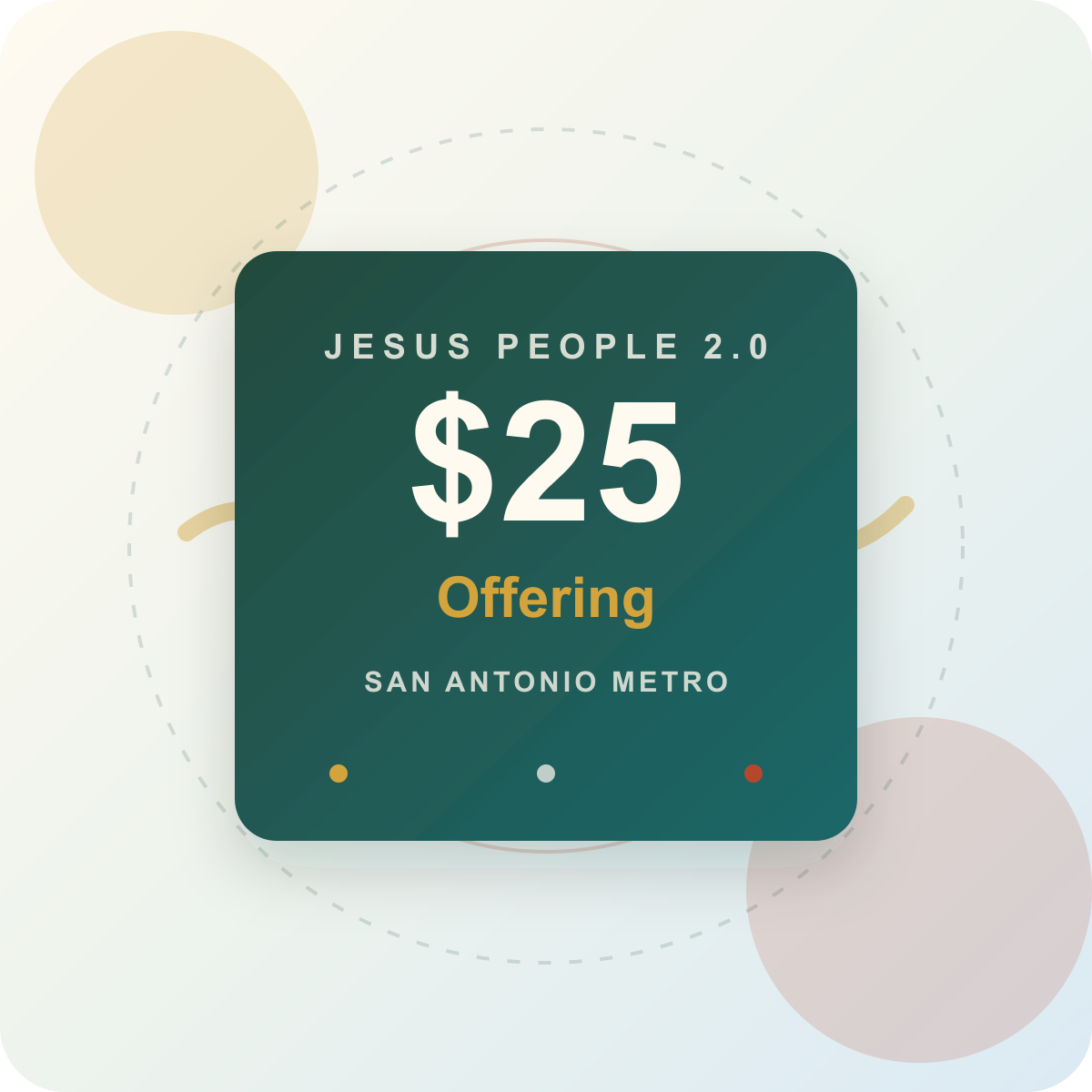 $25 one-time offering for Jesus People 2.0