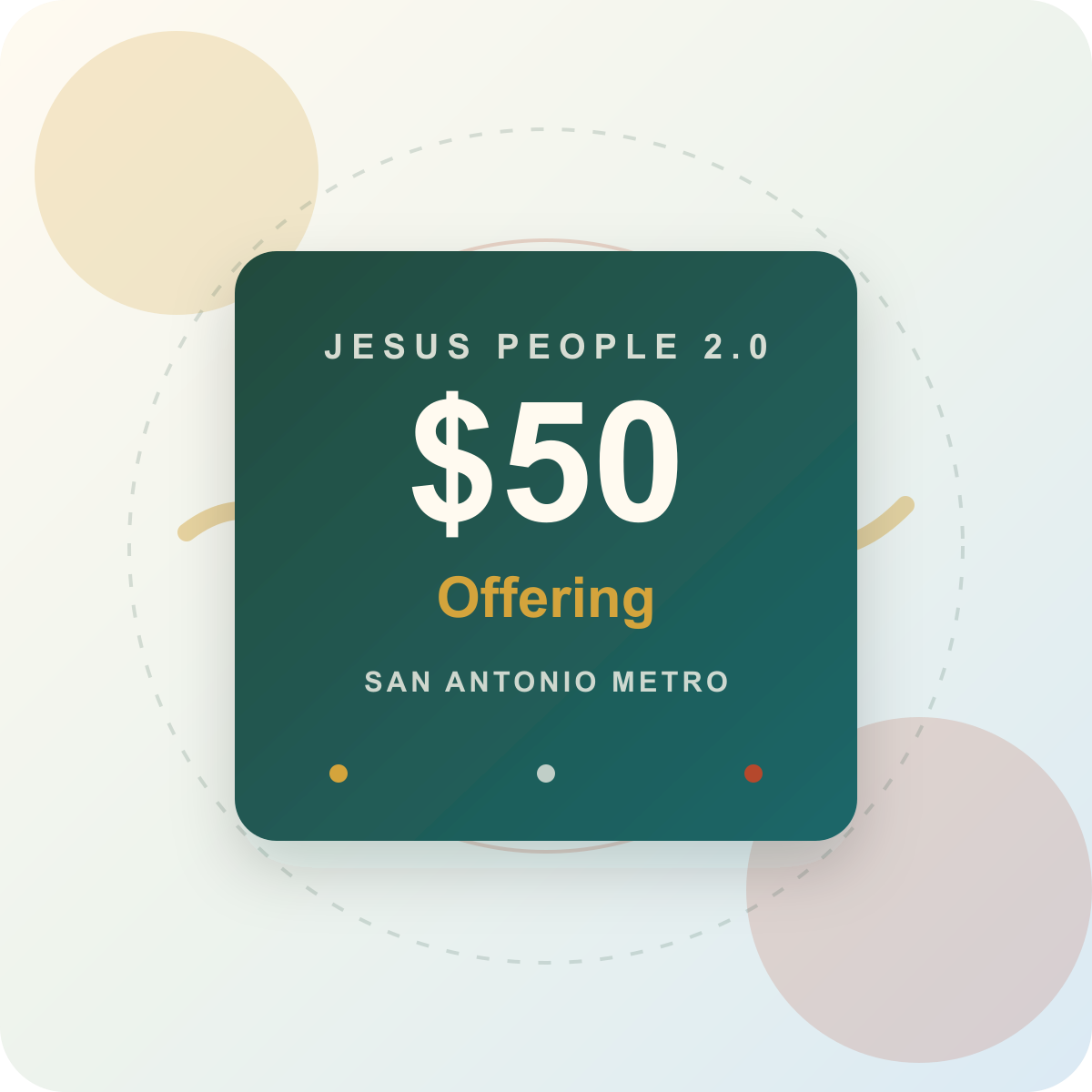 $50 one-time offering for Jesus People 2.0